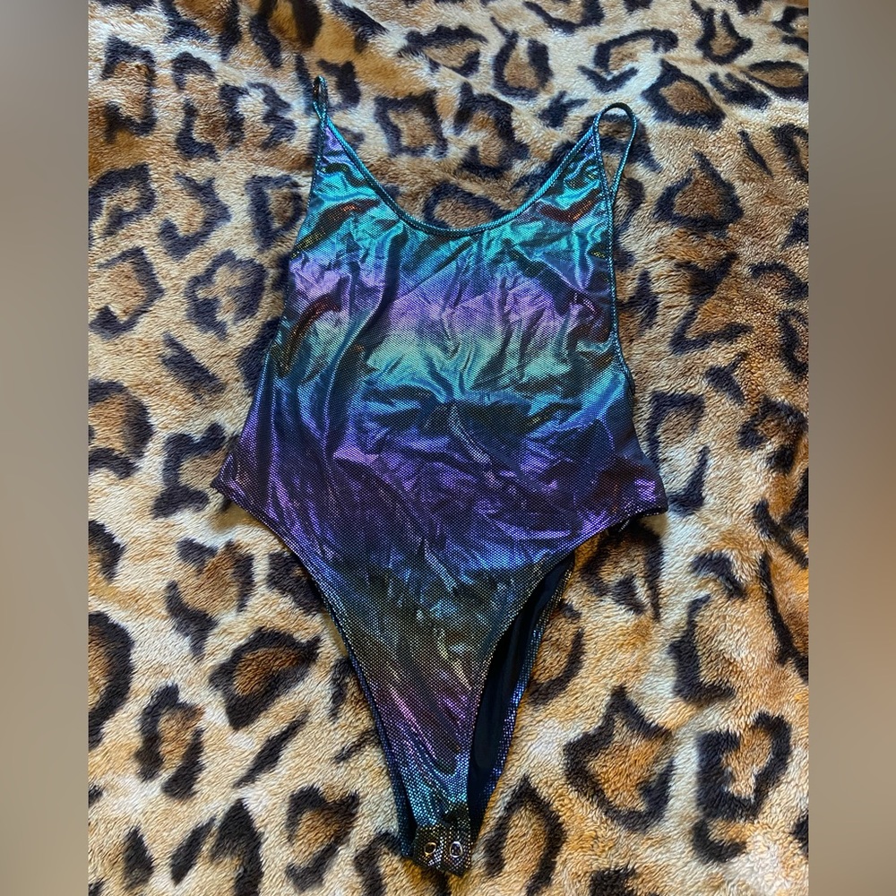 Forever 21 Rainbow Metallic Bodysuit
